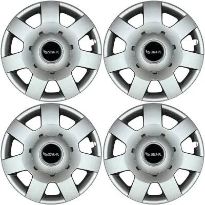 Kołpaki 14" zestaw 4 szt. mocne ABS srebrne + dekielki SOVA-PL - K219