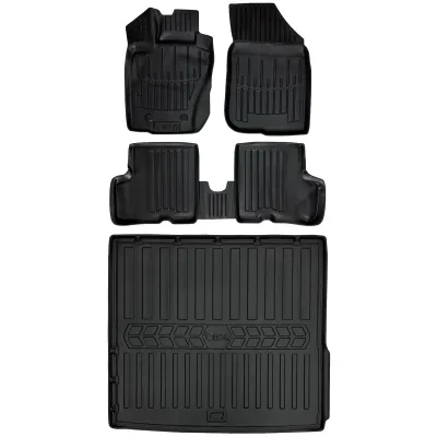 Gumowy zestaw dywaniki i mata Dacia Duster I (2010-2015) z napędem 4x4 (4=>