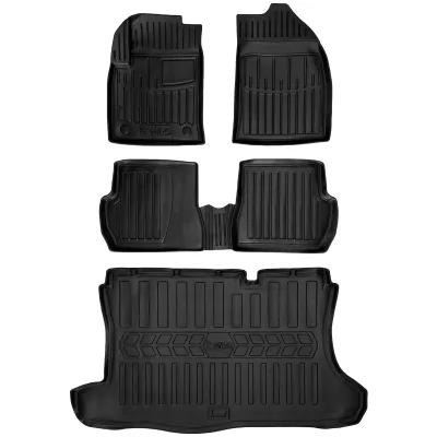 Gumowy zestaw dywaniki i mata Ford Fusion (2002-2012) odległość między st=>