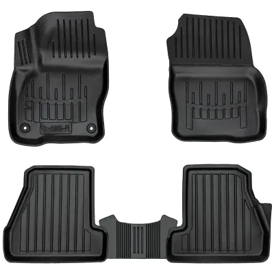 Dywaniki gumowe Ford Focus III C346 (2011-2018) kombi, sedan, hatchback, odległość między stoperami w dywaniku kierowcy 33,5 cm.