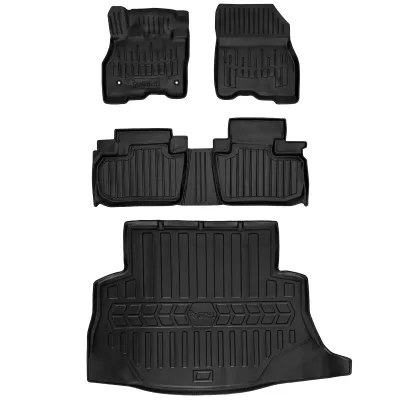 Gumowy zestaw dywaniki i mata Nissan Leaf I ZE0 (2010-2017) bez subwoofer=>