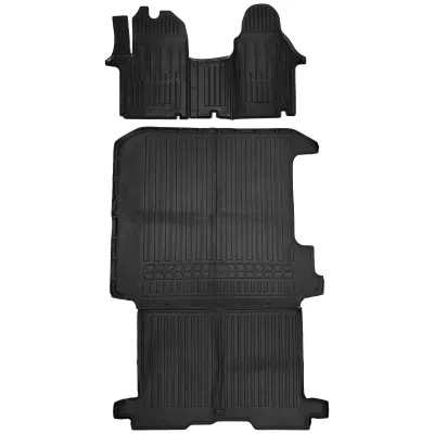 Gumowy zestaw dywaniki i mata Renault Trafic II (2001-2014) wersja 3 osob=>