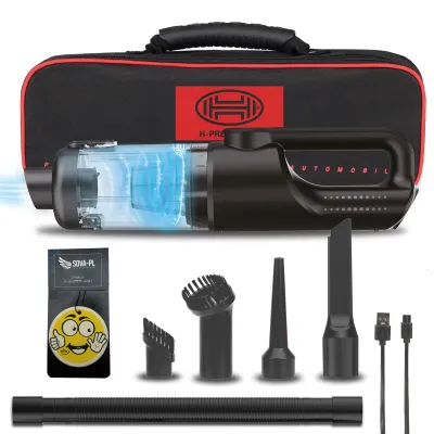Odkurzacz samochodowy mini bezprzewodowy mocny 90W + zapach (wanilia)