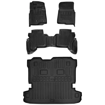 Gumowy zestaw dywaniki i mata Mitsubishi Pajero Wagon IV V80 (2006-2021) =>