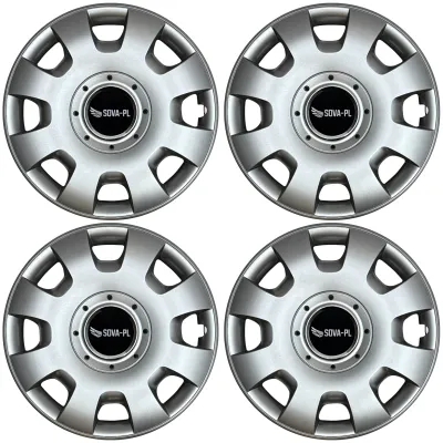 Kołpaki 13" zestaw 4 szt. mocne ABS srebrne + dekielki SOVA-PL - K107