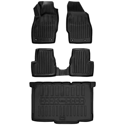Gumowy zestaw dywaniki i mata Opel Corsa D (2006-2014) dolna podłoga baga=>