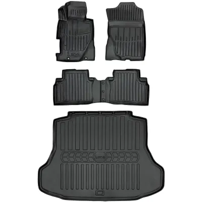Gumowy zestaw dywaniki i mata Honda Civic VIII 4D (2006-2011) sedan, z wy=>