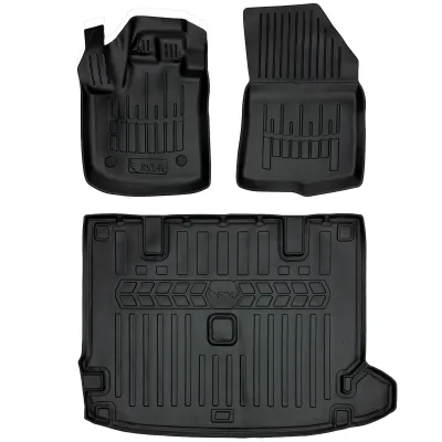 Gumowy zestaw dywaniki i mata Renault Lodgy I (2012-2022) van, minivan, w=>