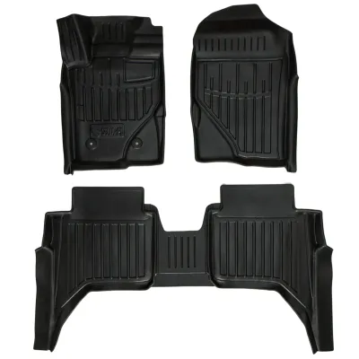 Dywaniki gumowe Ford Ranger VI P704 (od 2022) odległość między stoperami w dywaniku kierowcy 21,5 cm.