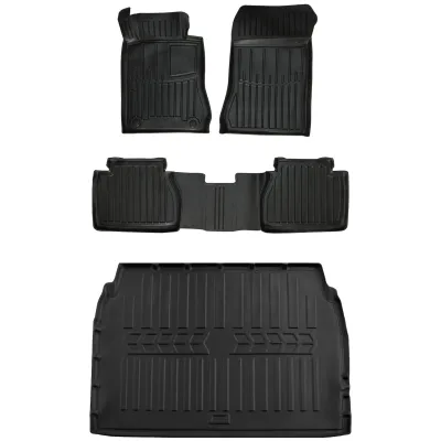 Gumowy zestaw dywaniki i mata Mercedes Klasa E II W210 (1995-2003) sedan,=>