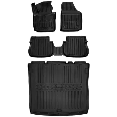 Gumowy zestaw dywaniki i mata Volkswagen Caddy III, IV 2K (2003-2020) 4-d=>