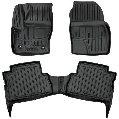 Dywaniki gumowe Ford C-Max II (2010-2019) z wyjątkiem wersji Hybrid, odległość między stoperami w dywaniku kierowcy 28 cm.