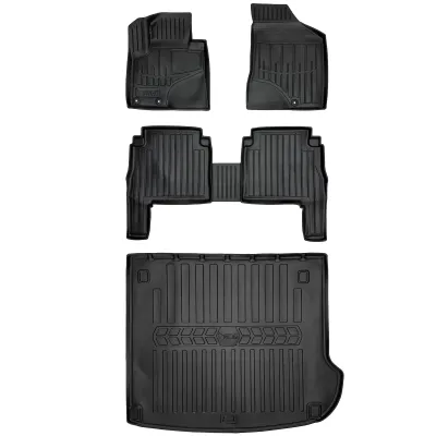 Gumowy zestaw dywaniki i mata Hyundai Santa Fe II CM (2010-2012) po lifti=>