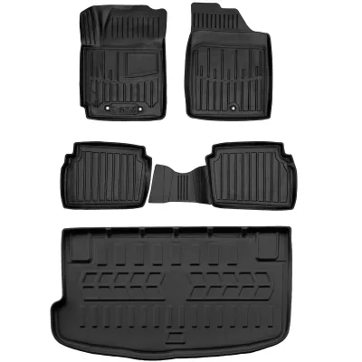 Gumowy zestaw dywaniki i mata Hyundai i10 I PA (2007-2013) hatchback, dol=>