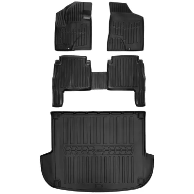 Gumowy zestaw dywaniki i mata Hyundai Santa Fe II CM (2006-2010) przed li=>