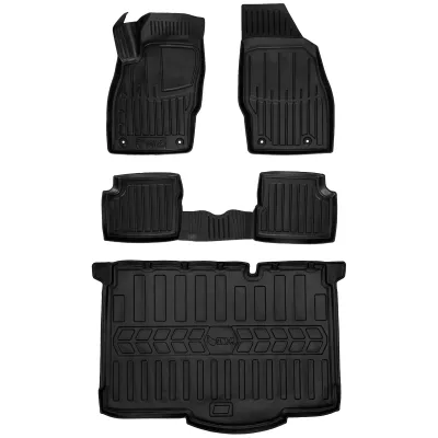Gumowy zestaw dywaniki i mata Opel Corsa E (2014-2019) dolna podłoga baga=>