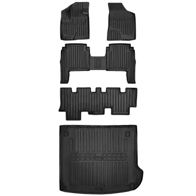 Gumowy zestaw dywaniki i mata Hyundai Santa Fe II CM (2006-2010) przed li=>