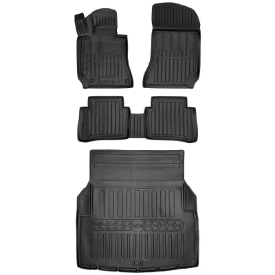 Gumowy zestaw dywaniki i mata Mercedes Klasa E IV W212 (2009-2016) sedan,=>