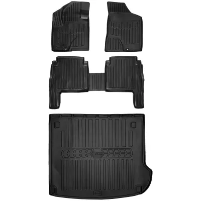 Gumowy zestaw dywaniki i mata Hyundai Santa Fe II CM (2006-2010) przed li=>
