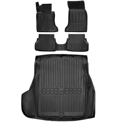 Gumowy zestaw dywaniki i mata BMW Seria 5 E60 (2003-2010) sedan, z napęde=>