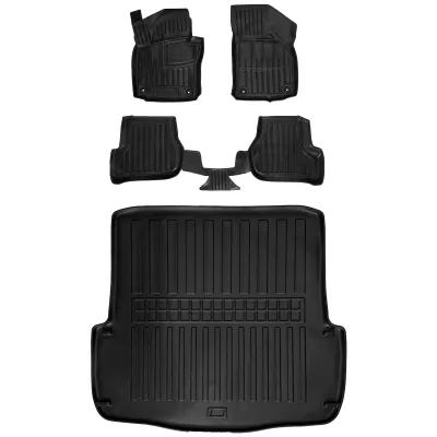 Gumowy zestaw dywaniki i mata Skoda Octavia II A5 (2004-2013) kombi, doln=>