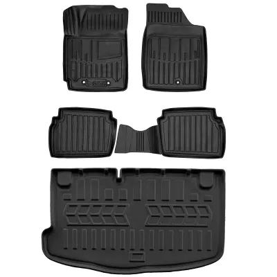 Gumowy zestaw dywaniki i mata Hyundai i10 I PA (2007-2013) hatchback, bez=>