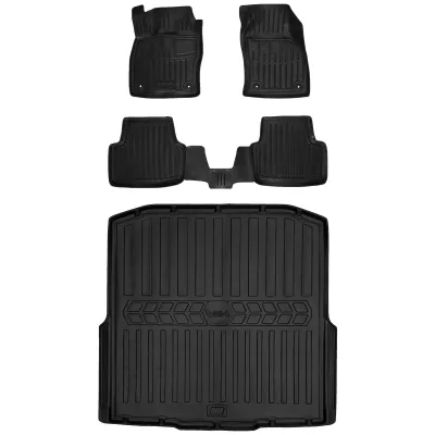 Gumowy zestaw dywaniki i mata Skoda Octavia III A7 (2013-2019) kombi, bez=>