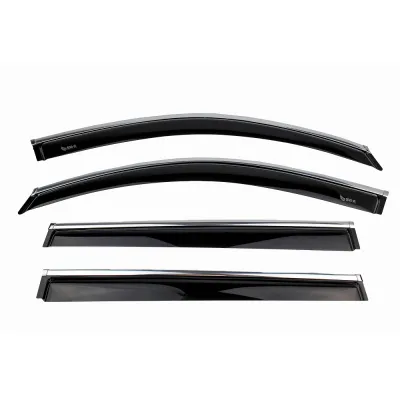 Owiewki Hyundai Santa Fe III DM (2012-2018), klejone z chromem, 4 szt/kpl