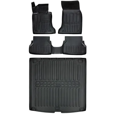Gumowy zestaw dywaniki i mata BMW Seria 5 E61 (2003-2010) kombi, z napęde=>