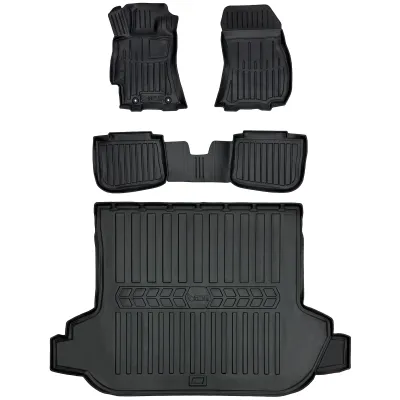 Gumowy zestaw dywaniki i mata Subaru Outback IV BM (2009-2014) bez subwoo=>
