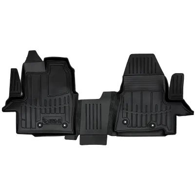 Dywaniki gumowe Ford Transit Custom I (2012-2023) odległość między stoperami w dywaniku kierowcy 20,5 cm.