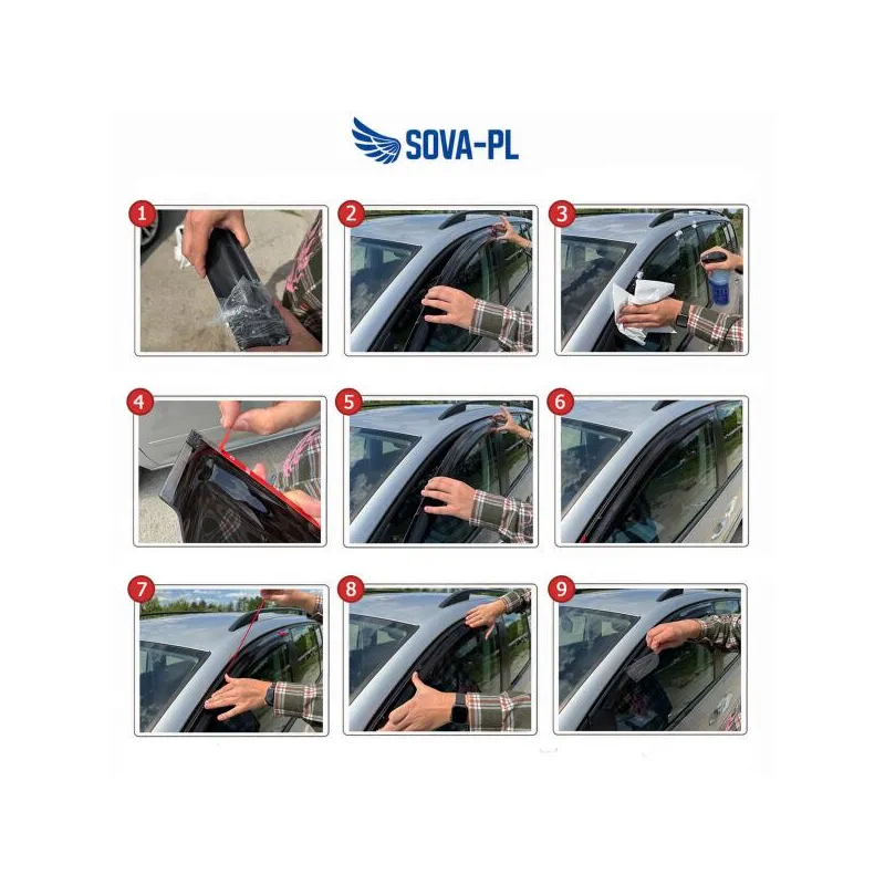 Owiewki Dodge Journey (2008-2020), klejone, 4 szt/kpl — zdjęcie 2